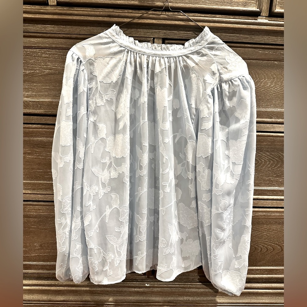 WHBM light blue blouse with matching cami.